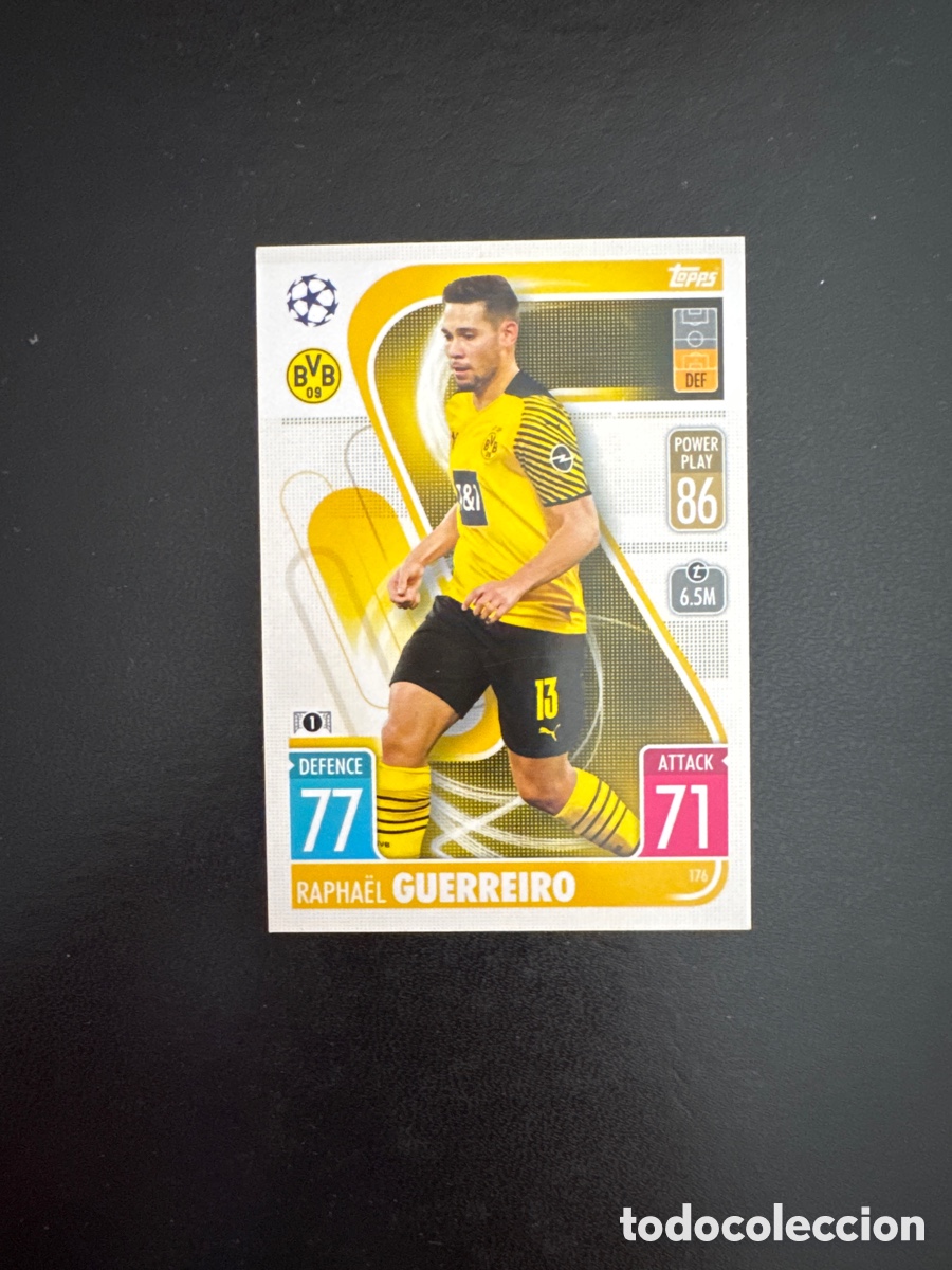 Figurine di Calcio: GUERREIRO BORUSSIA DORTMUND N&Uacute;MERO 176 MATCH ATTAX 2021 2022
