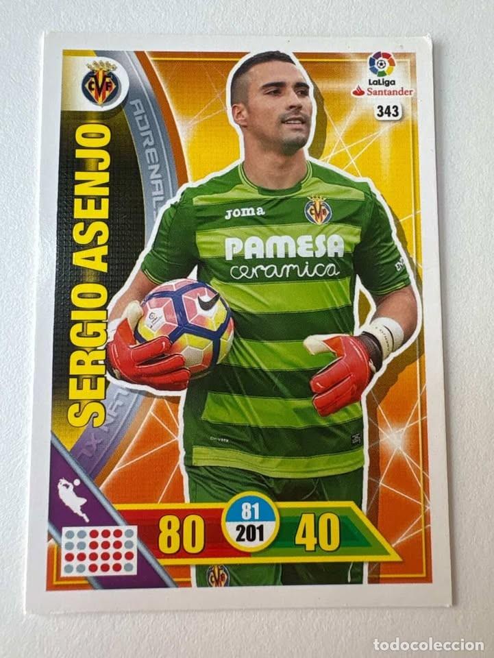 Cromos de f&uacute;tbol: Carta Sergio Asenjo Villarreal 343 Adrenalyn 2016-17
