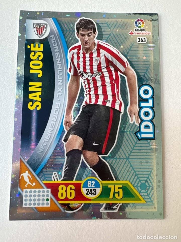 Cromos de f&uacute;tbol: Carta San Jos&eacute; Athletic Club de Bilbao &Iacute;dolo 363 Adrenalyn 2016-17