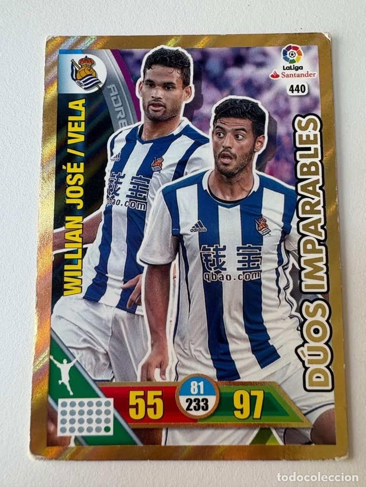 Cromos de f&uacute;tbol: Carta William Jos&eacute;/Vela Real Sociedad D&uacute;os Imparables 440 Adrenalyn 2016-17