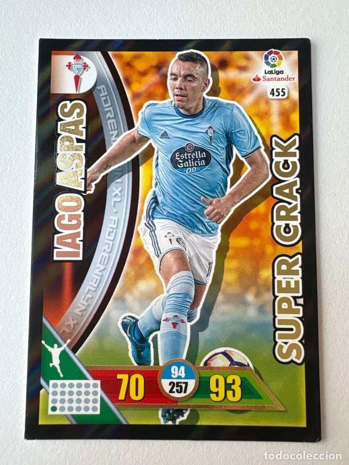 Cromos de f&uacute;tbol: Carta Iago Aspas Celta Super Crack 455 Adrenalyn 2016-17