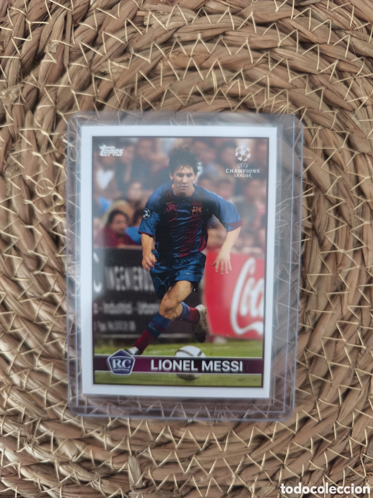Cromos de f&uacute;tbol: topps rookie Messi champions