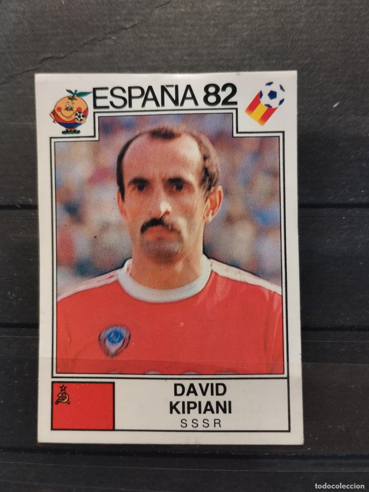 Cromos de f&uacute;tbol: MUNDIAL DE FUTBOL ESPA&Ntilde;A 82. PANINI. N&ordm; 395. DAVID KIPIANI. URSS