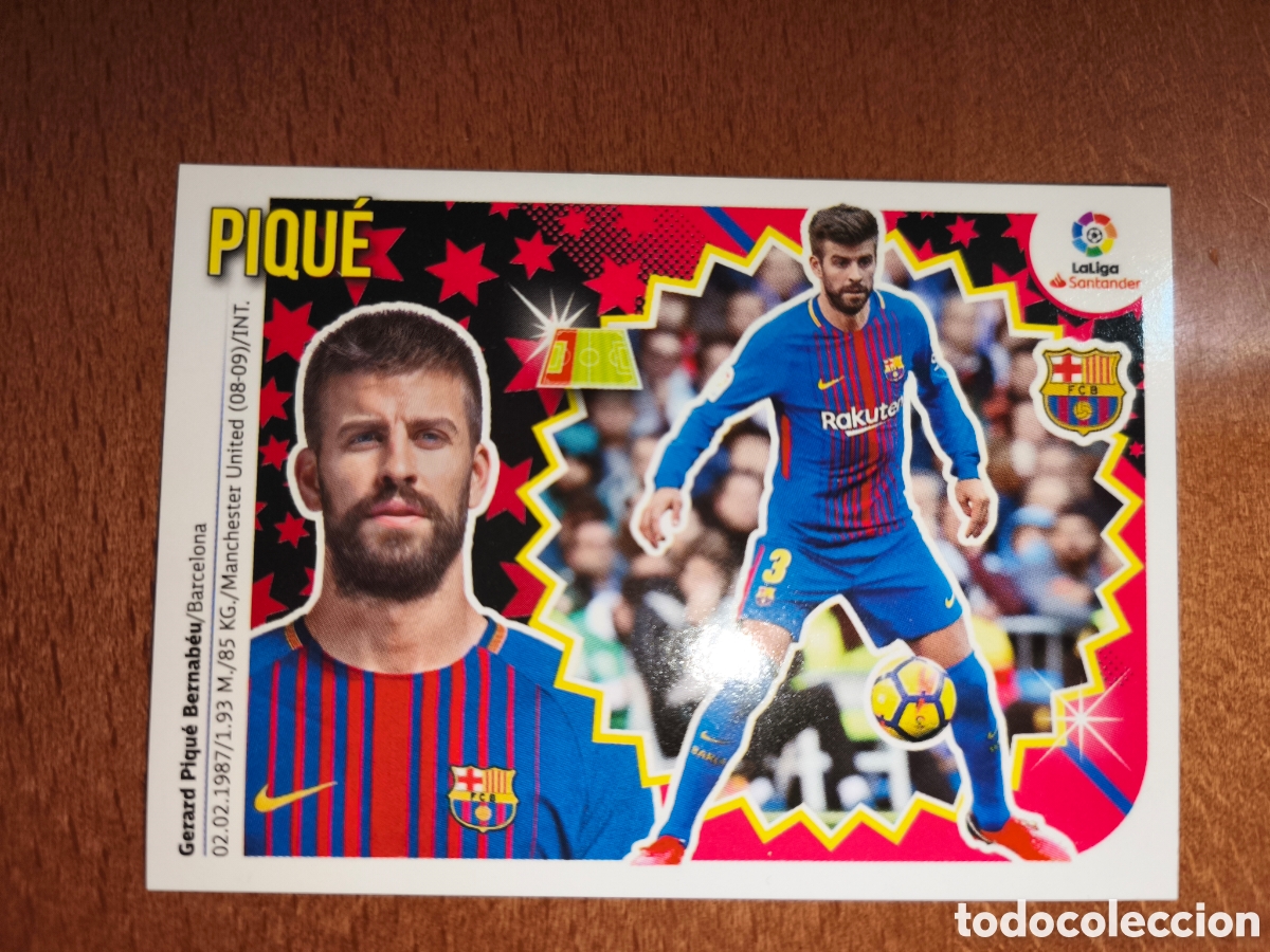 Cromos de f&uacute;tbol: Piqu&eacute; n&deg;5 liga este 18/19 Barcelona