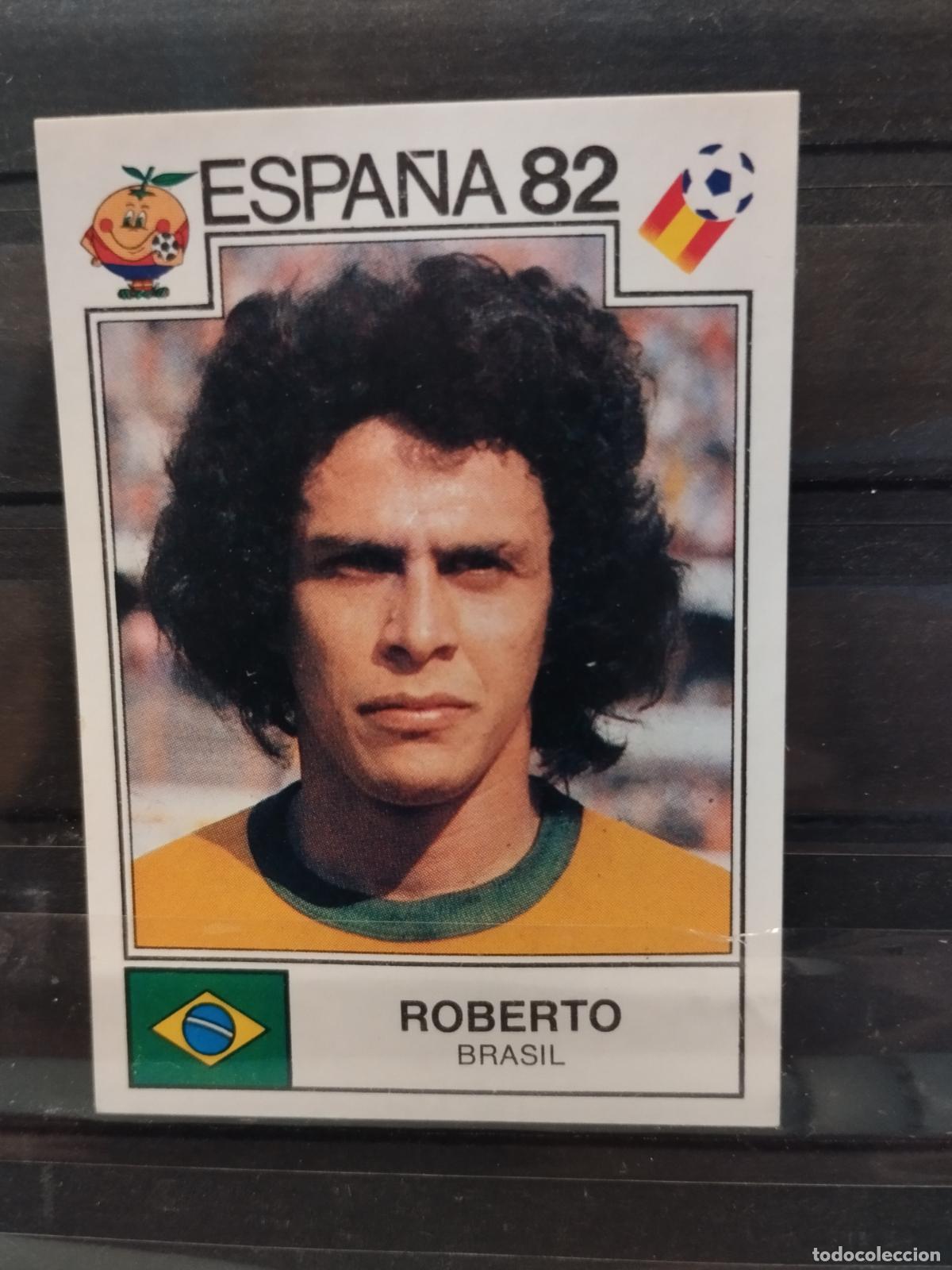 Cromos de f&uacute;tbol: MUNDIAL DE FUTBOL ESPA&Ntilde;A 82. PANINI. N&ordm; 379. ROBERTO. BRASIL