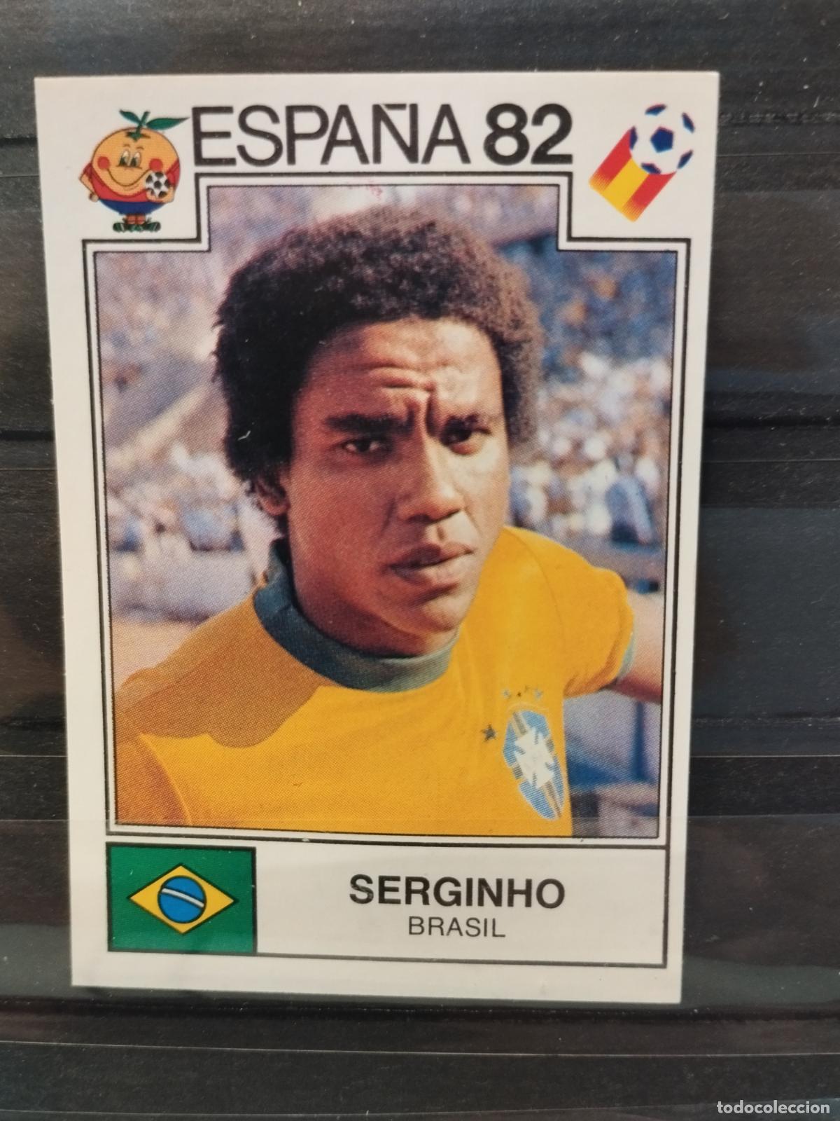 Cromos de f&uacute;tbol: MUNDIAL DE FUTBOL ESPA&Ntilde;A 82. PANINI. N&ordm; 378. SERGINHO. BRASIL