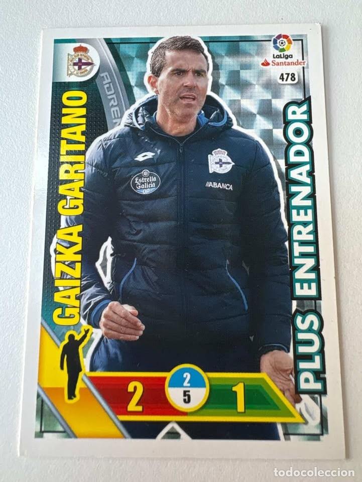 Cromos de f&uacute;tbol: Carta Gaizka Garitano Deportivo de La Coru&ntilde;a Entrenador 478 Adrenalyn 2016-17