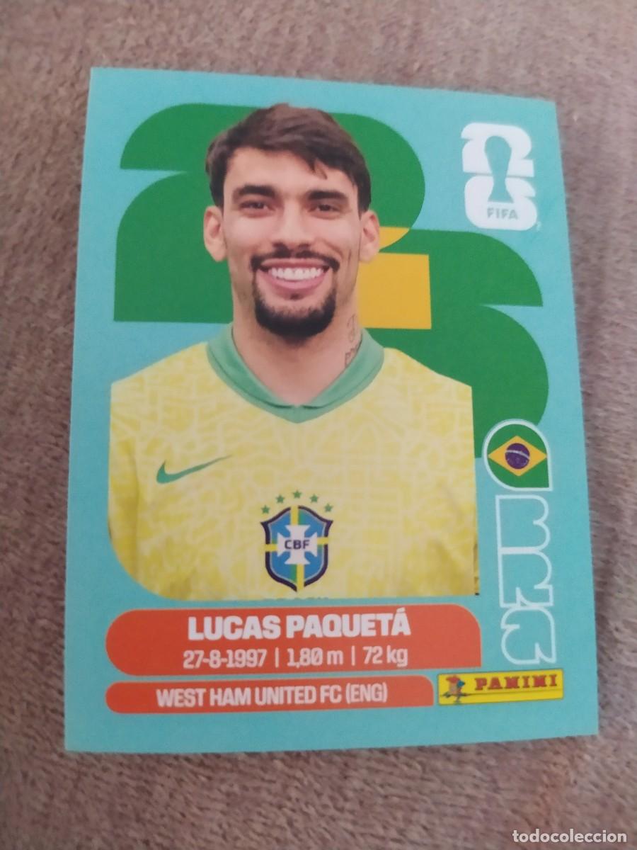Cromos de f&uacute;tbol: BRA 09 LUCAS PAQUETA 9 Brasil Mundial 2026 Panini