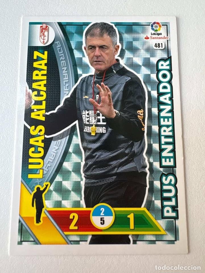 Cromos de f&uacute;tbol: Carta Lucas Alcaraz Granada Entrenador 481 Adrenalyn 2016-17