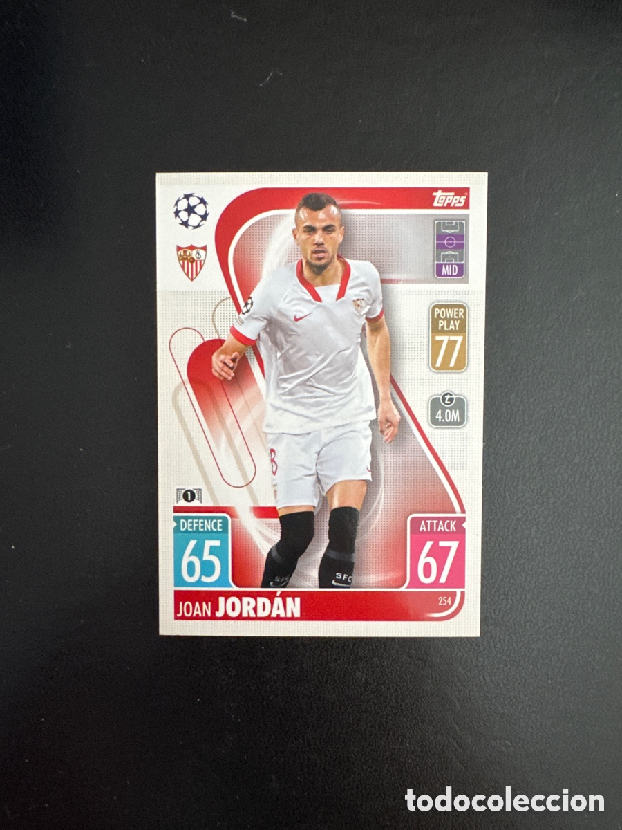 Cartes &agrave; collectionner de Football: JORDAN SEVILLA NUMERO 254 MATCH ATTAX 2021 2022