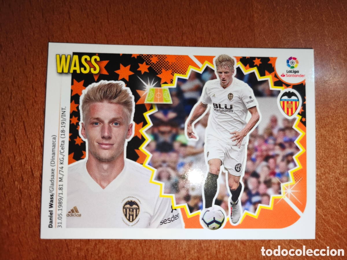 Cromos de f&uacute;tbol: Wass n&deg;12 liga este 18/19 Valencia