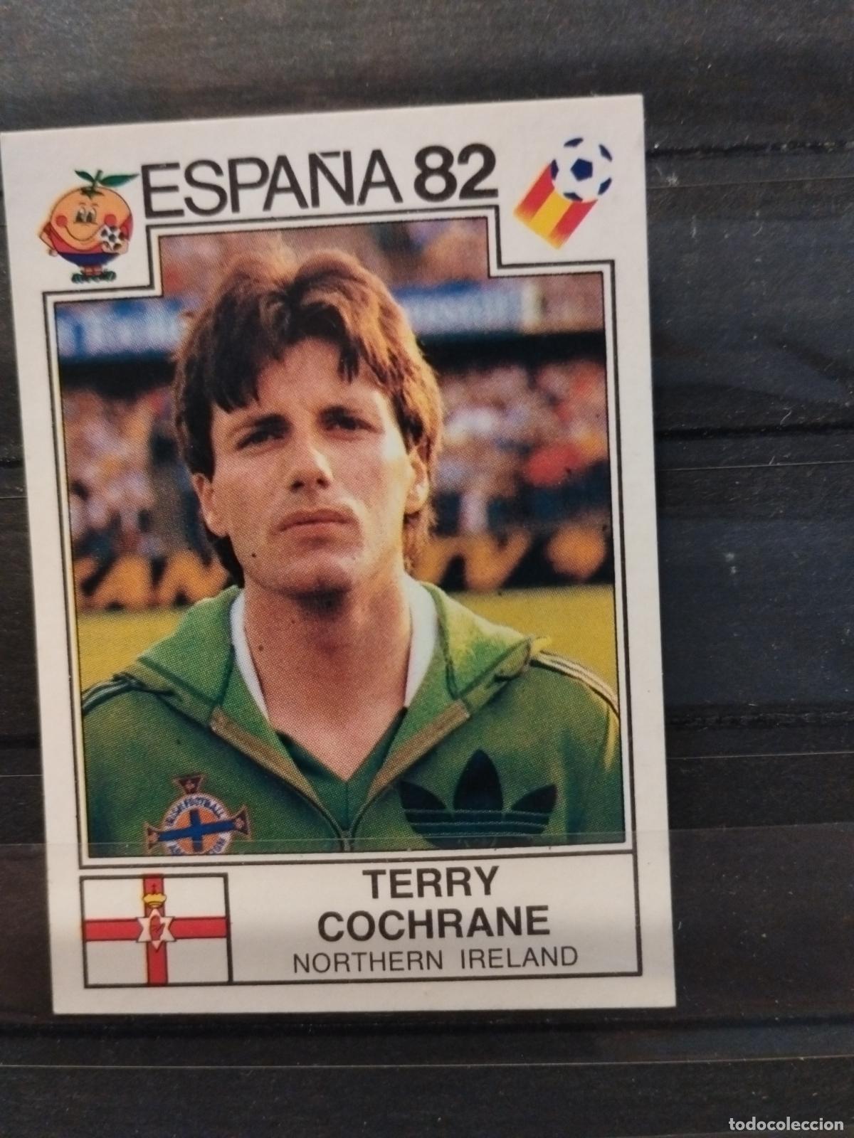 Cromos de f&uacute;tbol: MUNDIAL DE FUTBOL ESPA&Ntilde;A 82. PANINI. N&ordm; 341. TERRY COCHRANE. IRLANDA DEL NORTE.