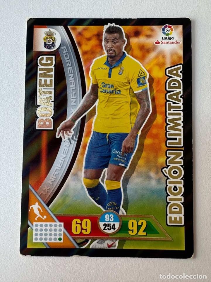 Cromos de f&uacute;tbol: Carta Boateng Las Palmas edici&oacute;n Limitada Adrenalyn 2016-17