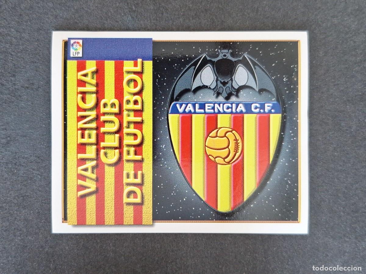Cromos de f&uacute;tbol: L4 ESCUDO VALENCIA C. F. LIGA ESTE 1998 1999 98 99 NUNCA PEGADO SIN PEGAR