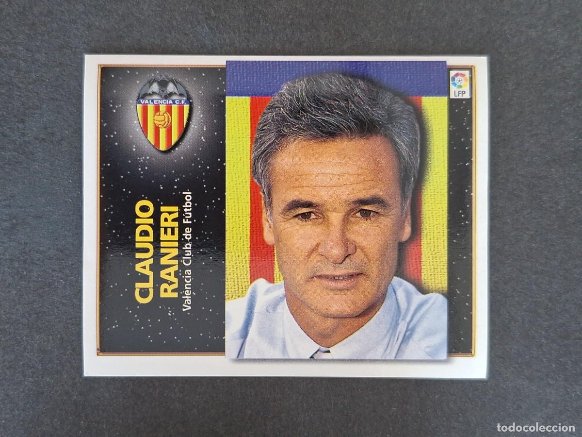 Fu&szlig;ball-Sticker: L4 CLAUDIO RANIERI ENTRENADOR VALENCIA C. F. LIGA ESTE 1998 1999 98 99 NUNCA PEGADO SIN PEGAR