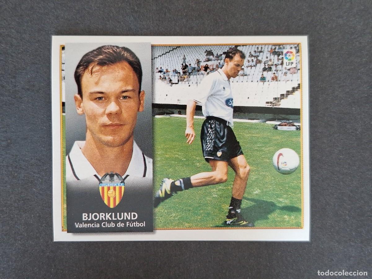 Cromos de f&uacute;tbol: L4 BJORKLUND VALENCIA C. F. LIGA ESTE 1998 1999 98 99 NUNCA PEGADO SIN PEGAR