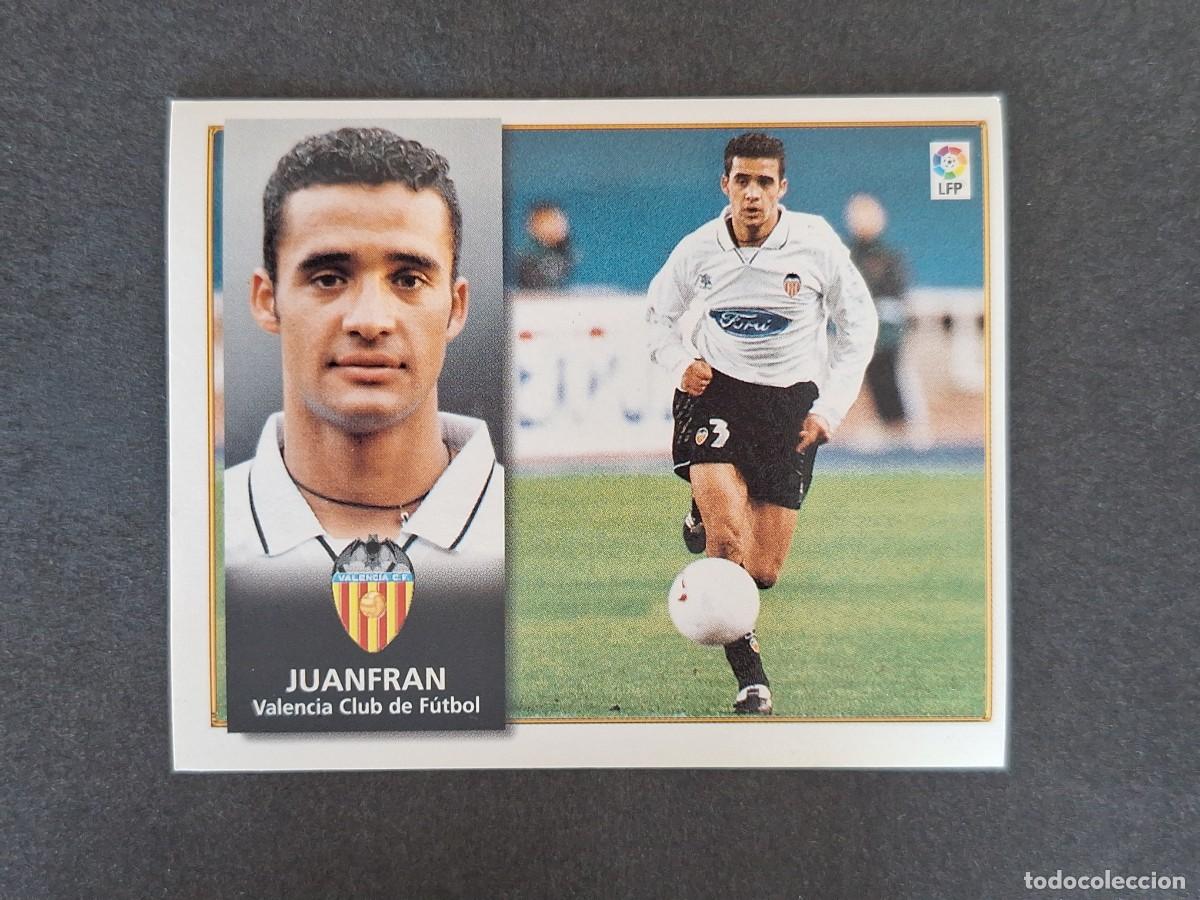 Cromos de f&uacute;tbol: L4 JUANFRAN VALENCIA C. F. LIGA ESTE 1998 1999 98 99 NUNCA PEGADO SIN PEGAR