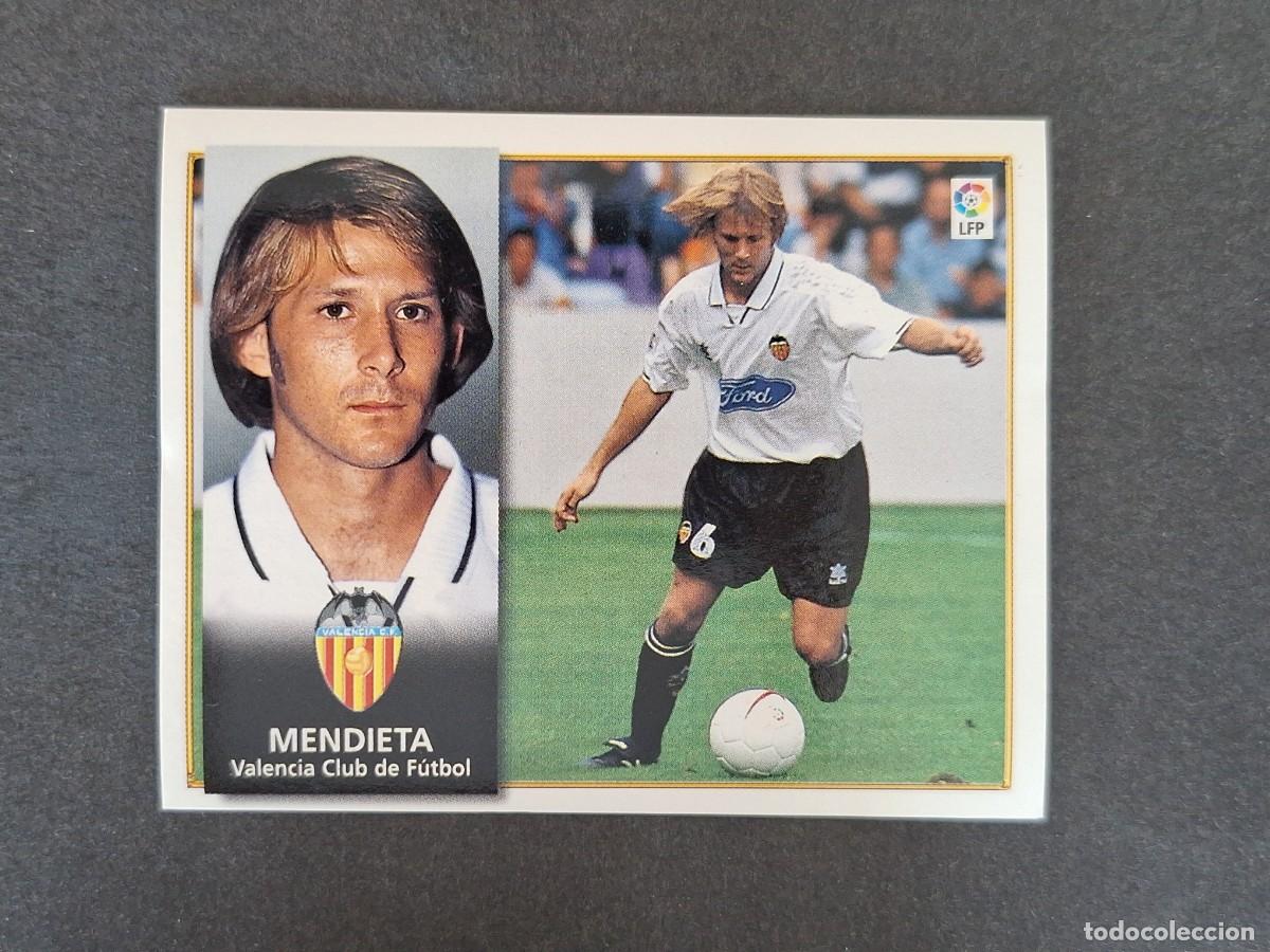 Cromos de f&uacute;tbol: L4 MENDIETA VALENCIA C. F. LIGA ESTE 1998 1999 98 99 NUNCA PEGADO SIN PEGAR