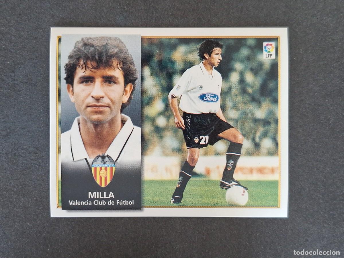 Cromos de f&uacute;tbol: L4 MILLA VALENCIA C. F. LIGA ESTE 1998 1999 98 99 NUNCA PEGADO SIN PEGAR