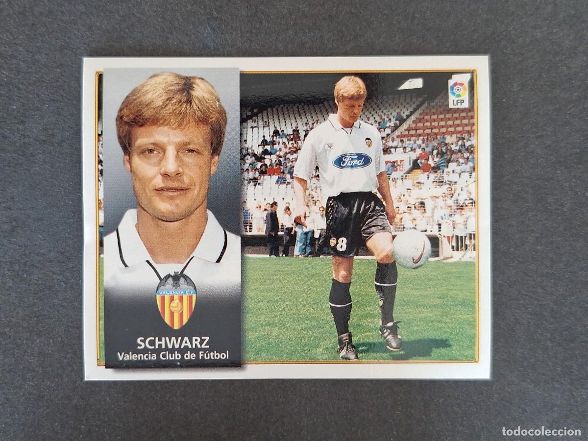 Cromos de f&uacute;tbol: L4 SCHWARZ VALENCIA C. F. LIGA ESTE 1998 1999 98 99 NUNCA PEGADO SIN PEGAR