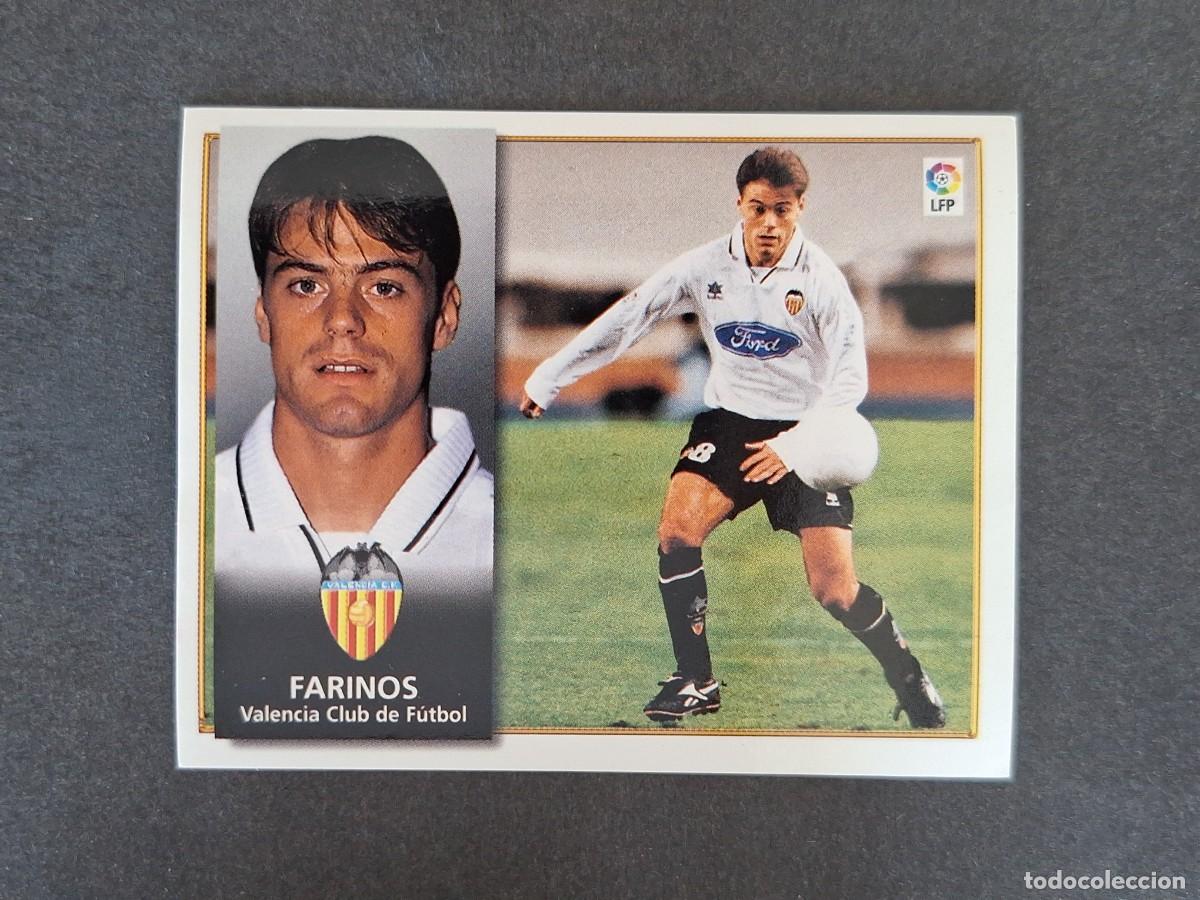 Cromos de f&uacute;tbol: L4 FARINOS VALENCIA C. F. LIGA ESTE 1998 1999 98 99 NUNCA PEGADO SIN PEGAR