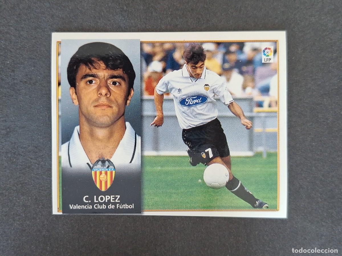 Cromos de f&uacute;tbol: L4 CLAUDIO LOPEZ VALENCIA C. F. LIGA ESTE 1998 1999 98 99 NUNCA PEGADO SIN PEGAR