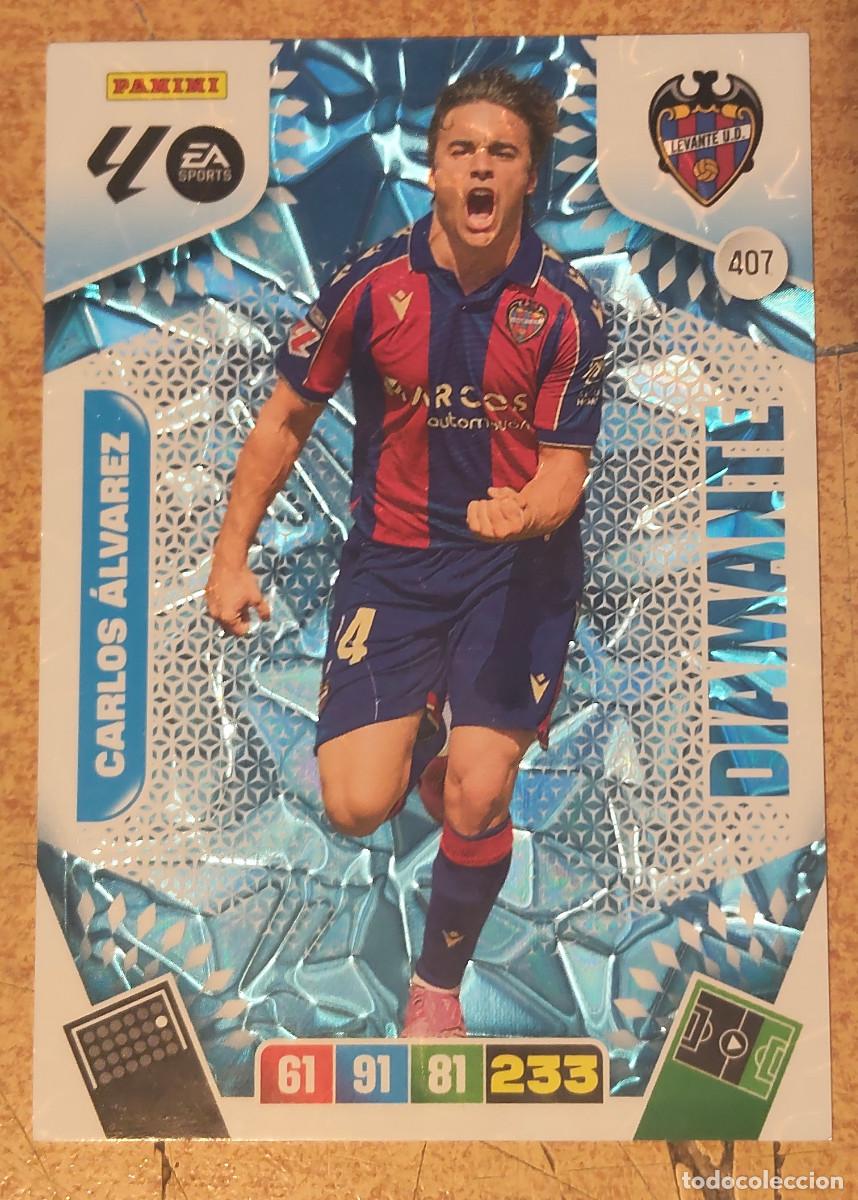 Cromos de Futebol: Adrenalyn Liga 2025/26. 407 Carlos Alvarez - Levante. Diamante. Editorial Panini.