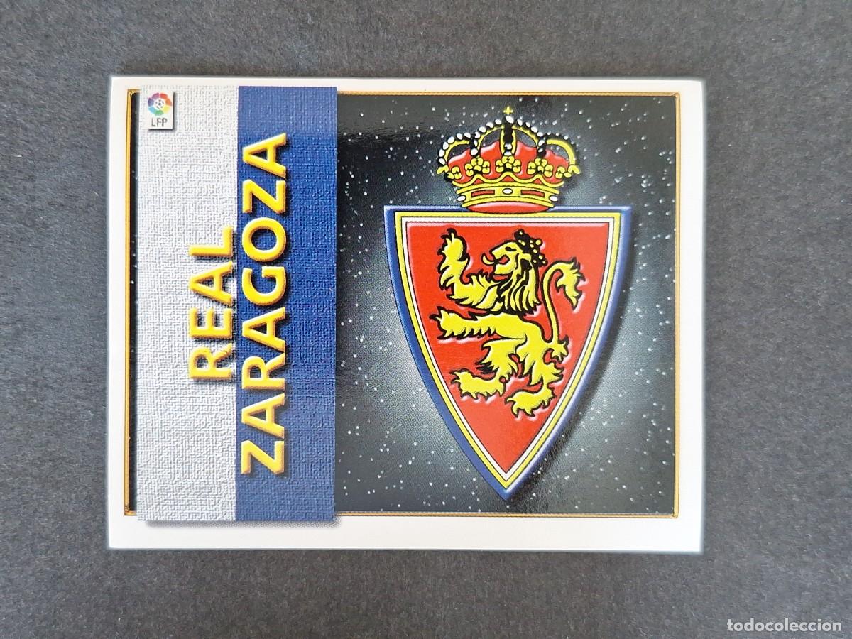 Cromos de f&uacute;tbol: L4 ESCUDO REAL ZARAGOZA LIGA ESTE 1998 1999 98 99 NUNCA PEGADO SIN PEGAR