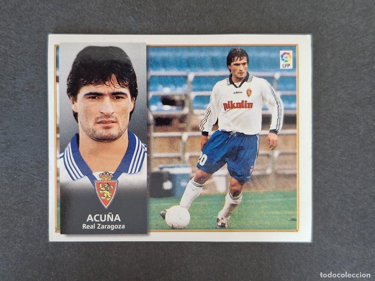 Cromos de f&uacute;tbol: L4 ACU&Ntilde;A REAL ZARAGOZA LIGA ESTE 1998 1999 98 99 NUNCA PEGADO SIN PEGAR
