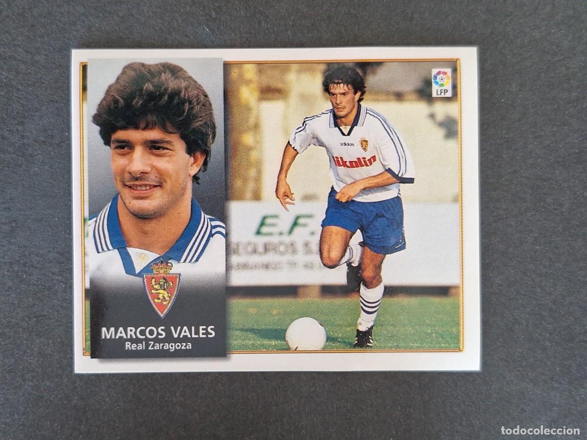 Cromos de f&uacute;tbol: L4 MARCOS VALES REAL ZARAGOZA LIGA ESTE 1998 1999 98 99 NUNCA PEGADO SIN PEGAR