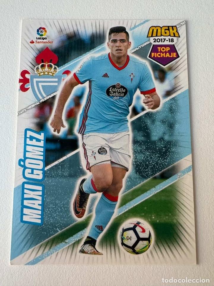 Cromos de f&uacute;tbol: Carta Maxi G&oacute;mez Top Fichaje Celta 155 Megacracks 2017-18