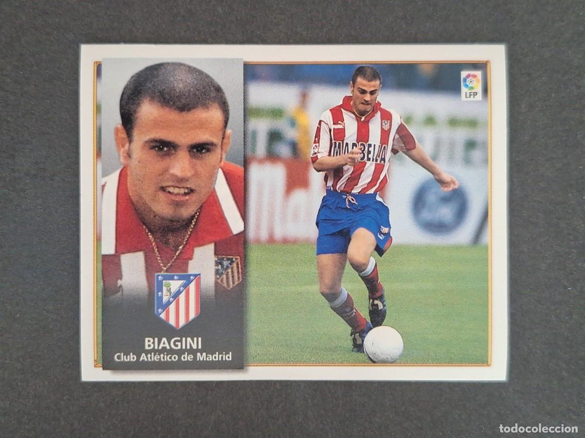 Cromos de f&uacute;tbol: L4 BIAGINI ATLETICO DE MADRID BAJA LIGA ESTE 1998 1999 98 99 NUNCA PEGADO SIN PEGAR