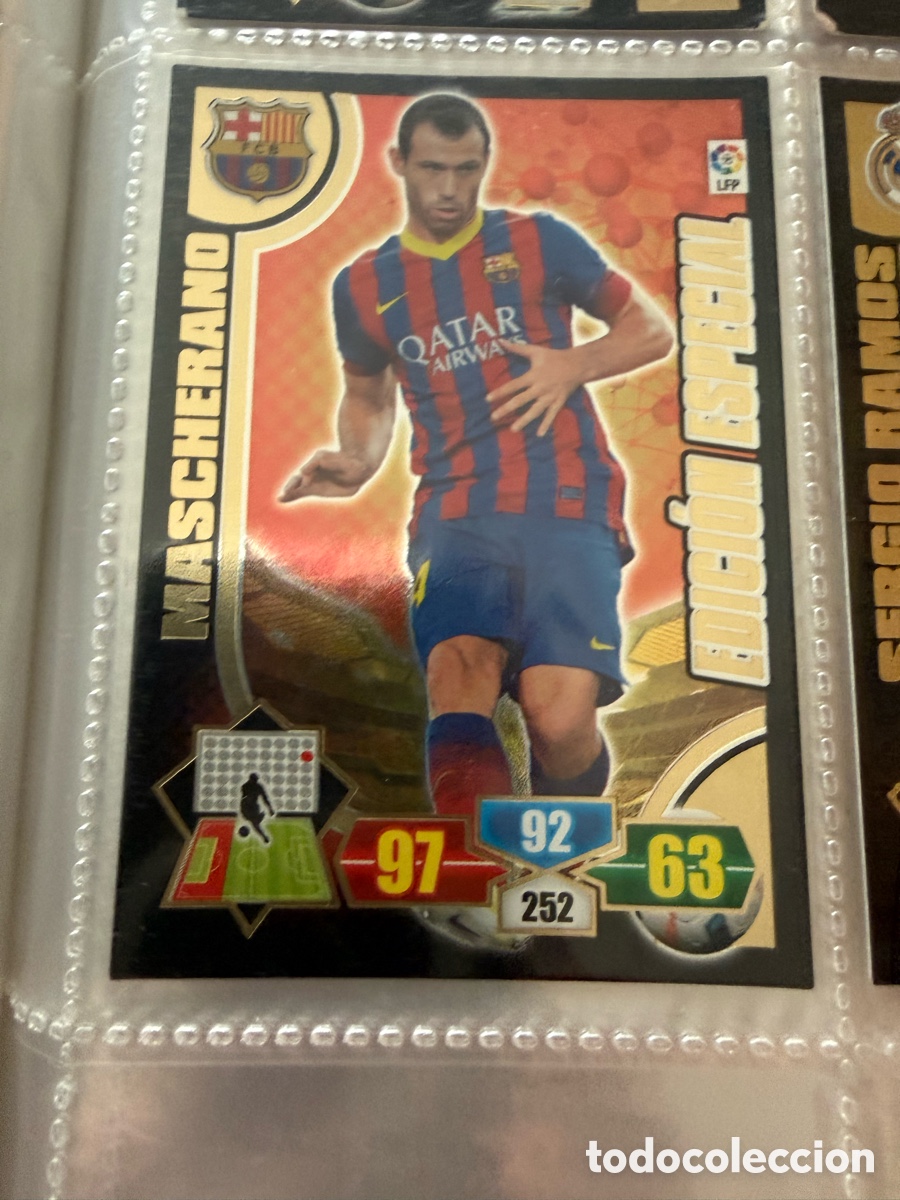 Cromos de f&uacute;tbol: Adrenalyn XL. 2013-14. MASCHERANO. EDICI&Oacute;N ESPECIAL