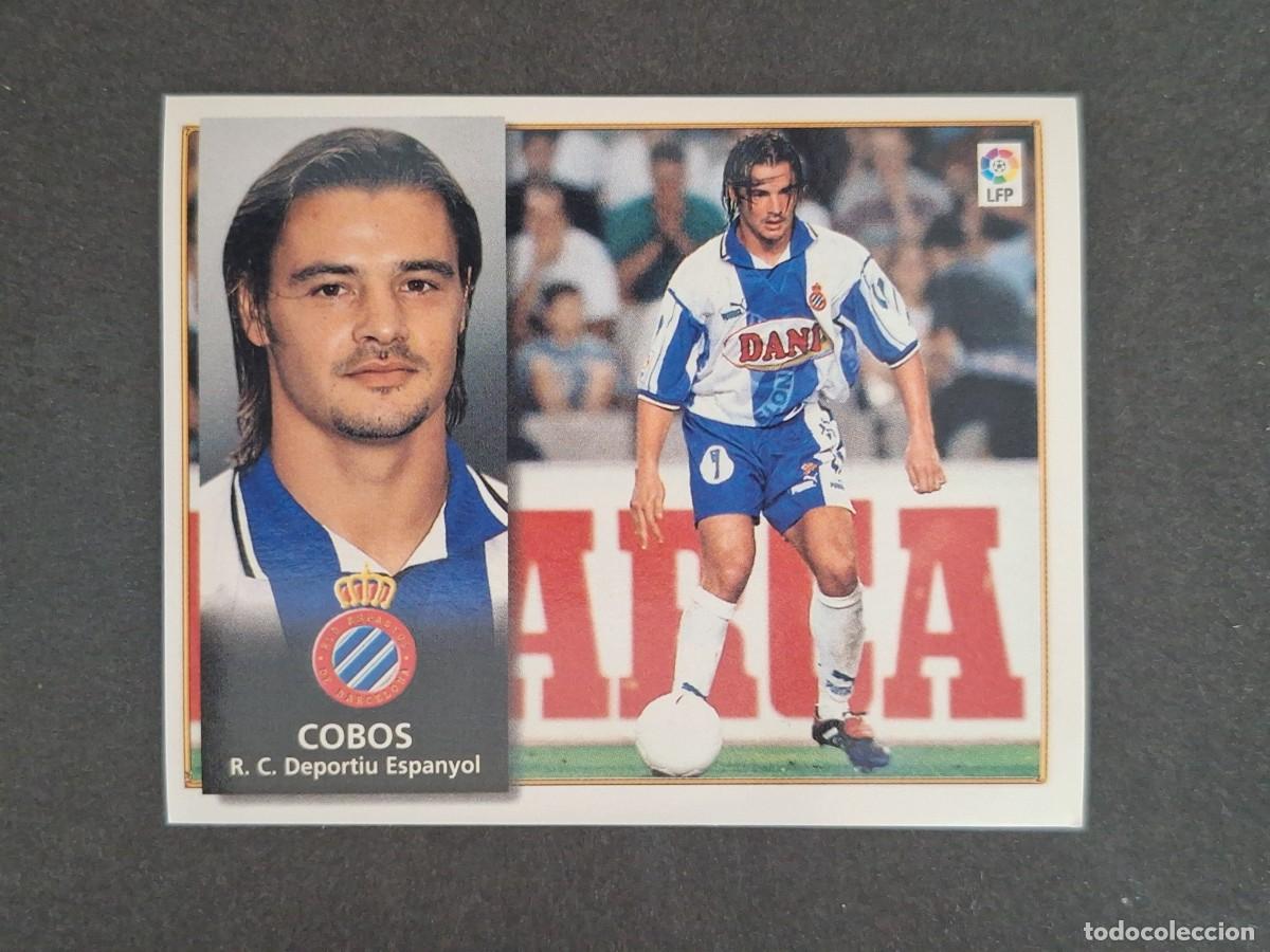Cromos de f&uacute;tbol: L4 COBOS R. C. D. ESPA&Ntilde;OL BAJA LIGA ESTE 1998 1999 98 99 NUNCA PEGADO SIN PEGAR