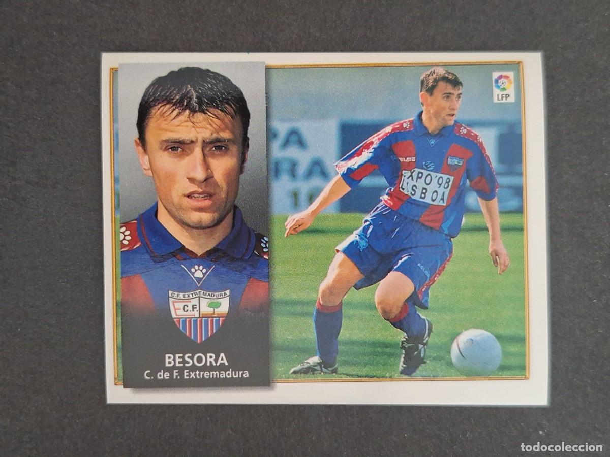 Cromos de f&uacute;tbol: L4 BESORA C. F. EXTREMADURA BAJA LIGA ESTE 1998 1999 98 99 NUNCA PEGADO SIN PEGAR
