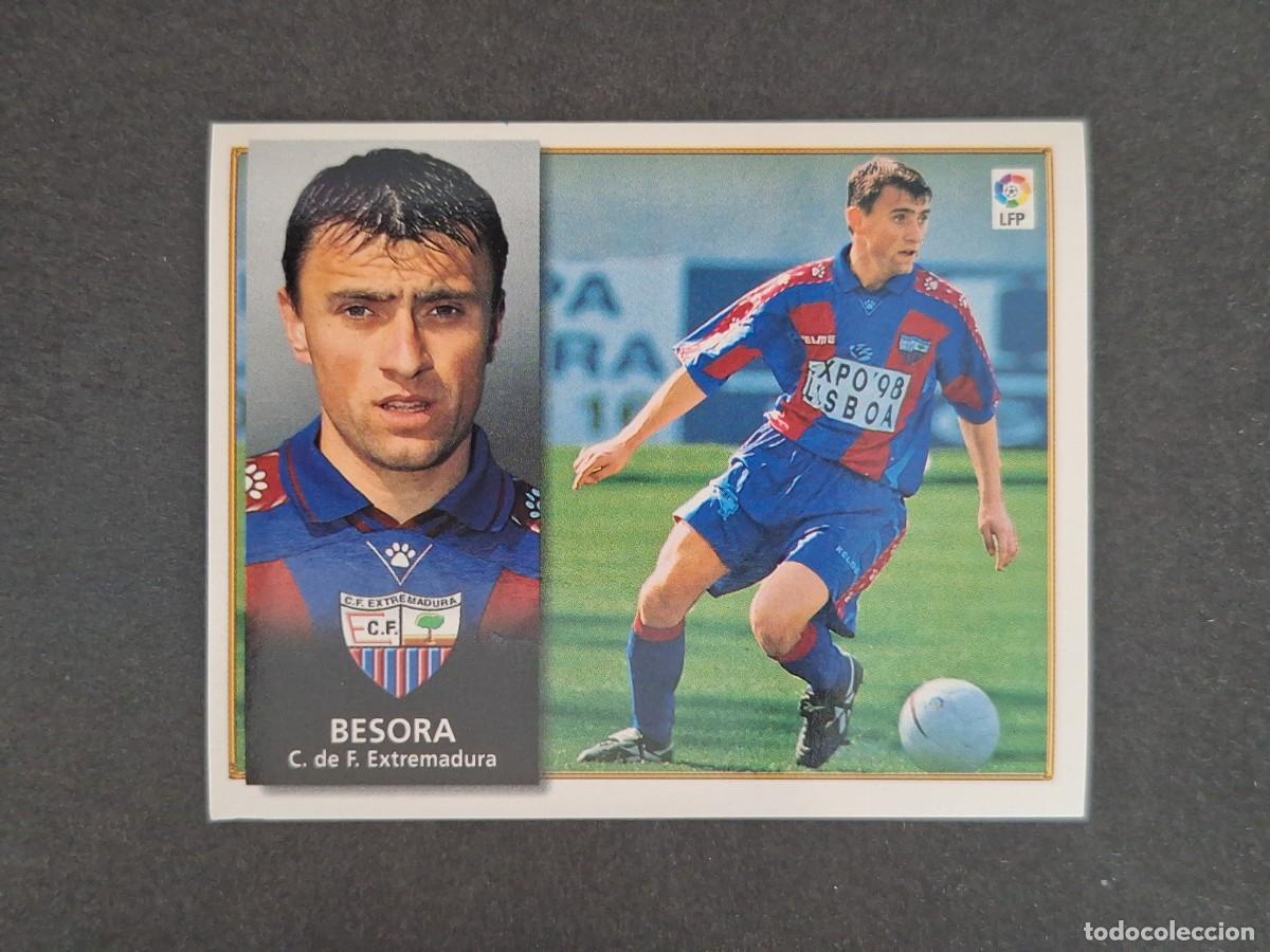 Cromos de f&uacute;tbol: L4 BESORA C. F. EXTREMADURA BAJA LIGA ESTE 1998 1999 98 99 NUNCA PEGADO SIN PEGAR