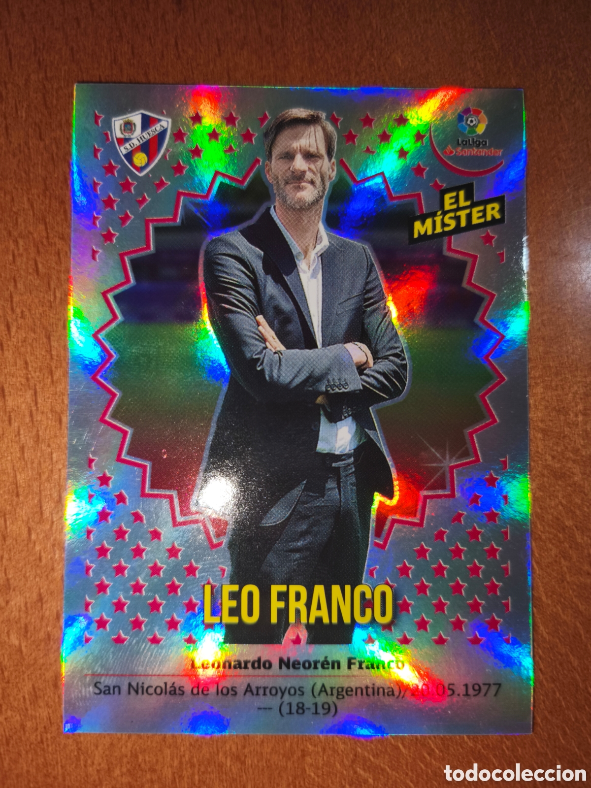Cromos de f&uacute;tbol: Leo Franco ENTRENADOR n&deg;22 liga este 18/19 Huesca