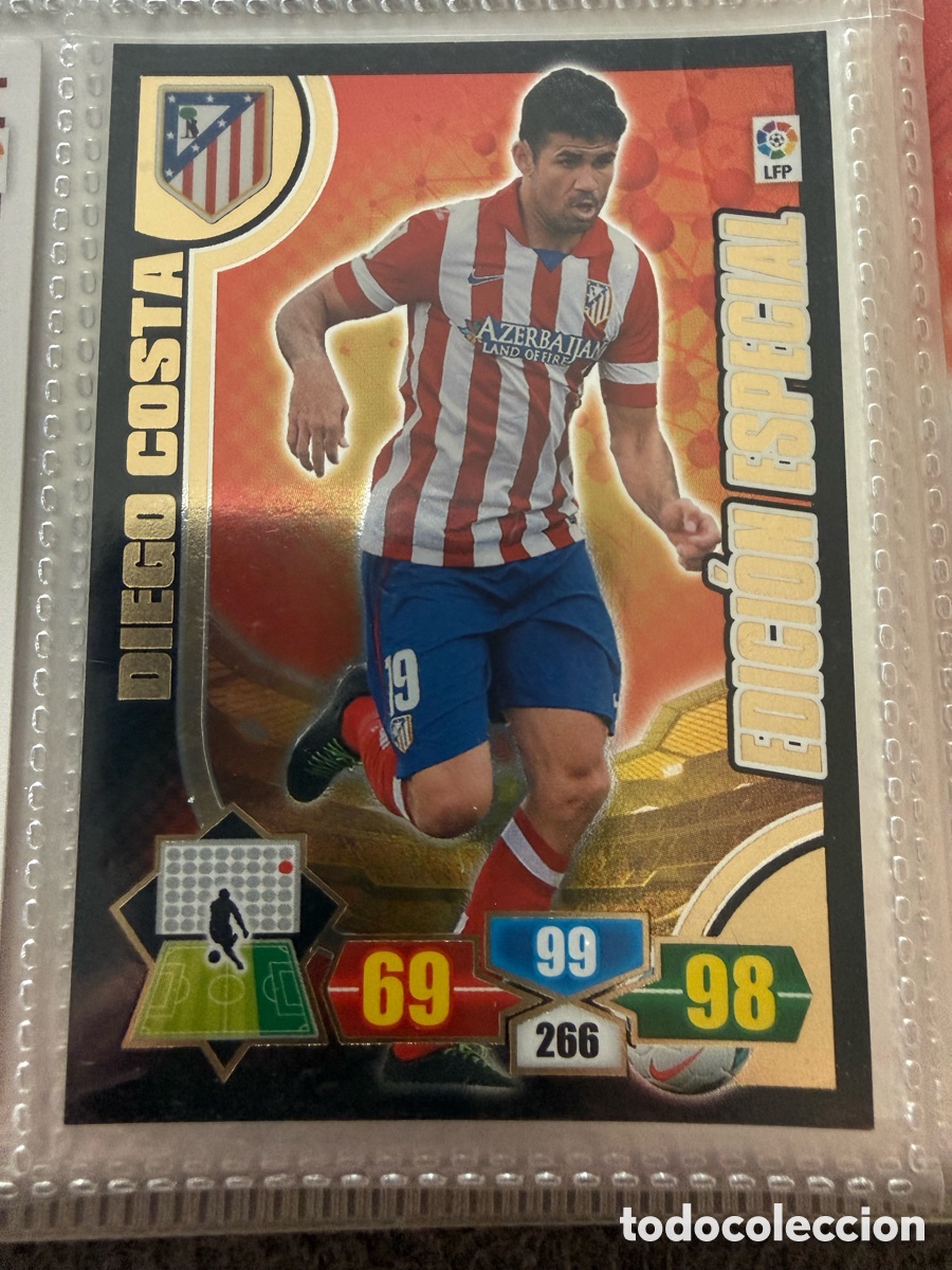 Cromos de f&uacute;tbol: Adrenalyn XL 2013-14. DIEGO COSTA. EDICI&Oacute;N ESPECIAL