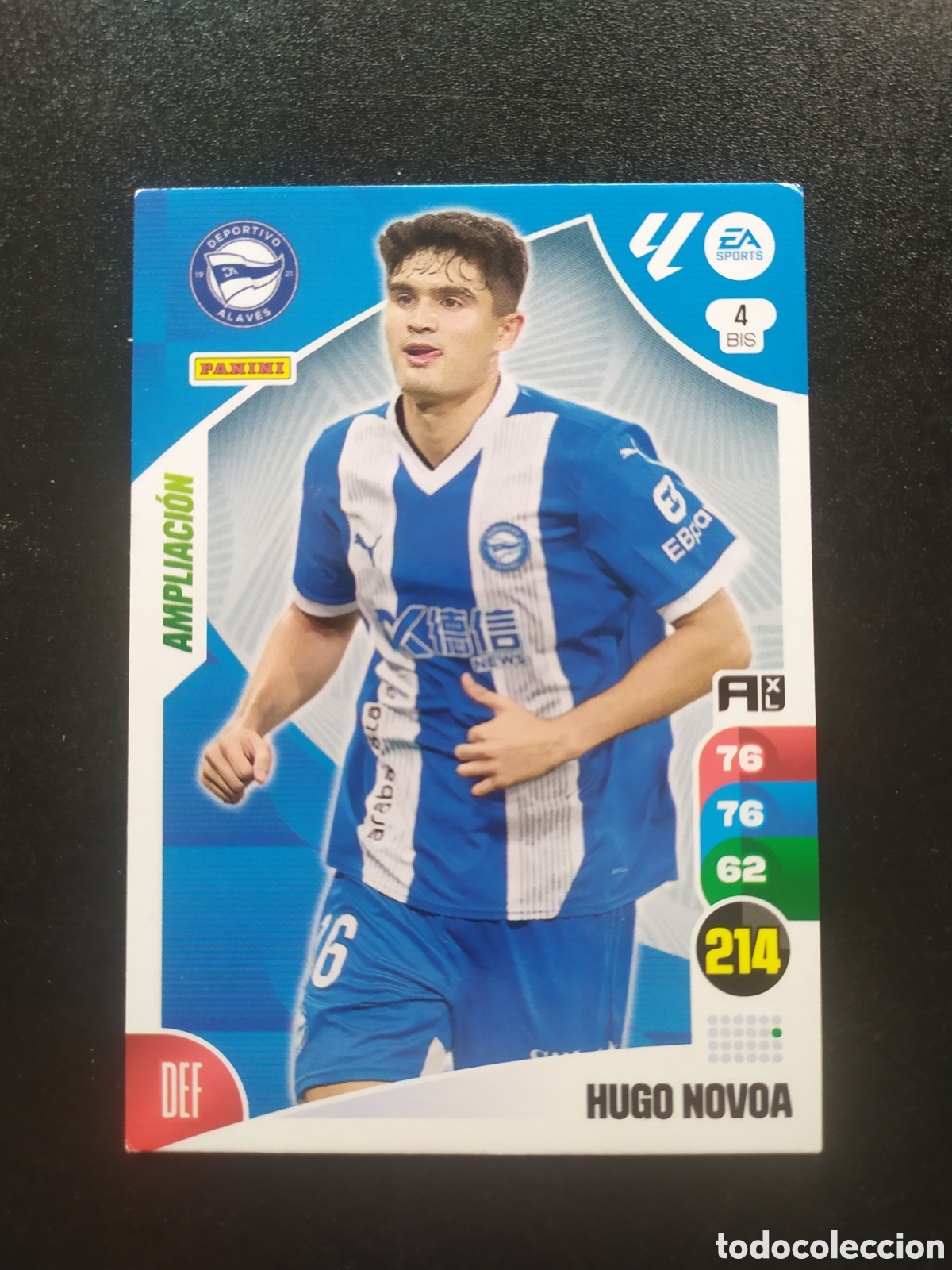 Cromos de f&uacute;tbol: Adrenalyn 2024 2025 24 25 panini Hugo Novoa ampliaci&oacute;n n&deg; 4 bis Alaves