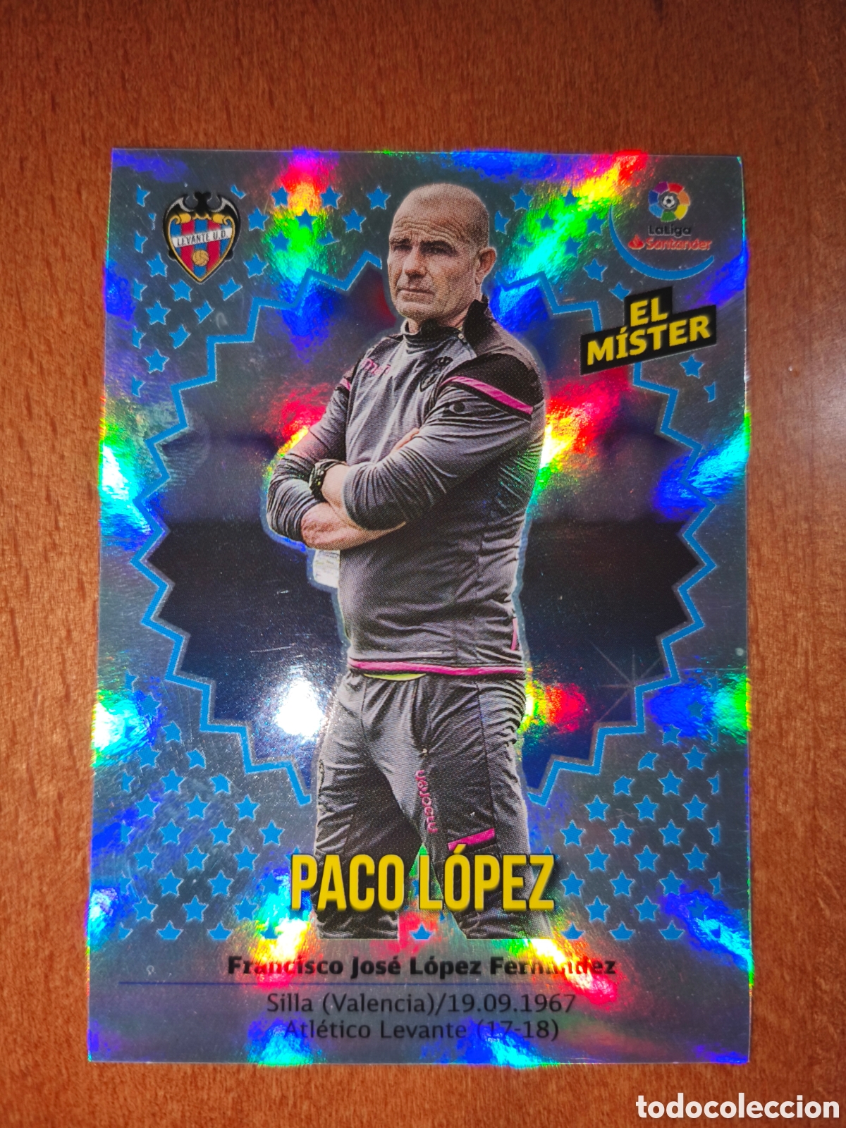 Cromos de f&uacute;tbol: Paco L&oacute;pez ENTRENADOR n&deg;26 liga este 18/19 Levante