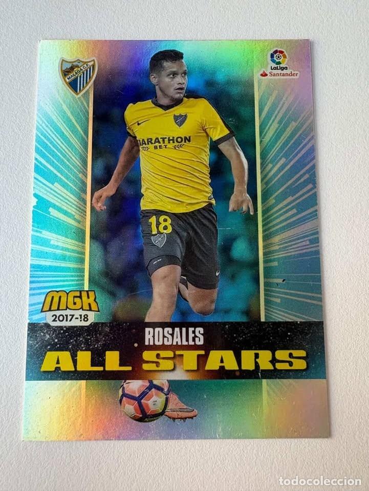 Cromos de f&uacute;tbol: Carta Rosales M&aacute;laga All Strars 430 Megacracks 2017-18
