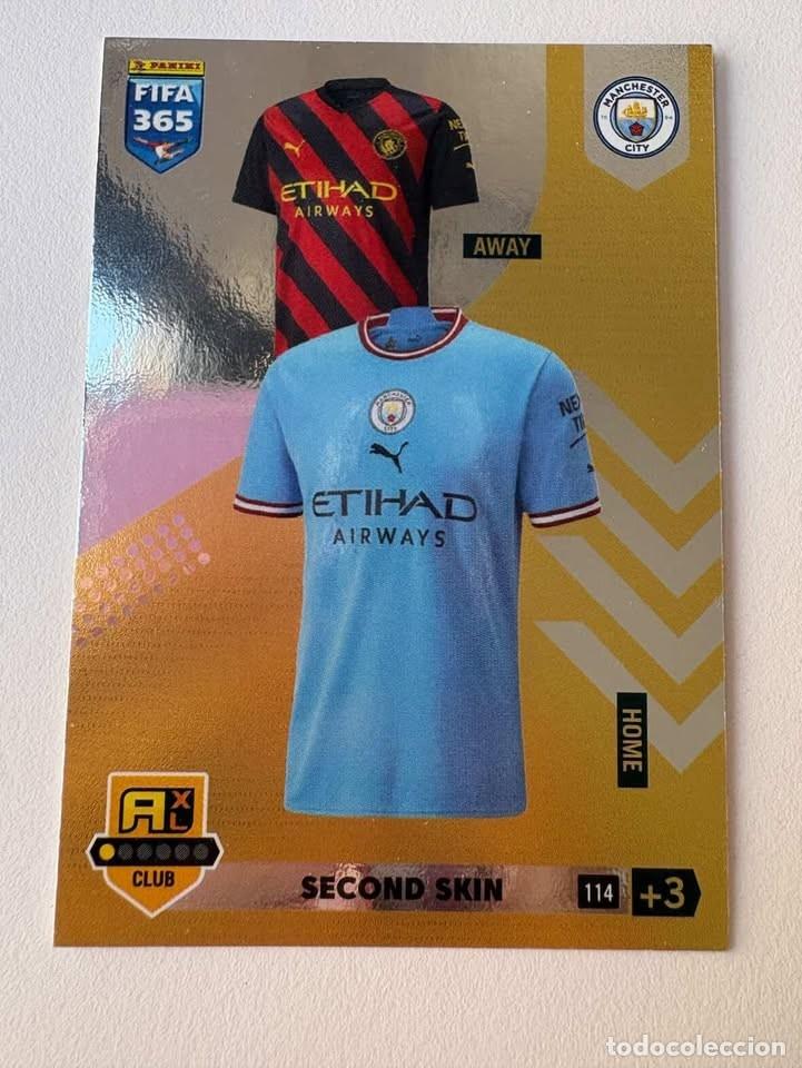 Figurine di Calcio: Carta Second Skin 114 Manchester City FIFA 365 Panini 2023