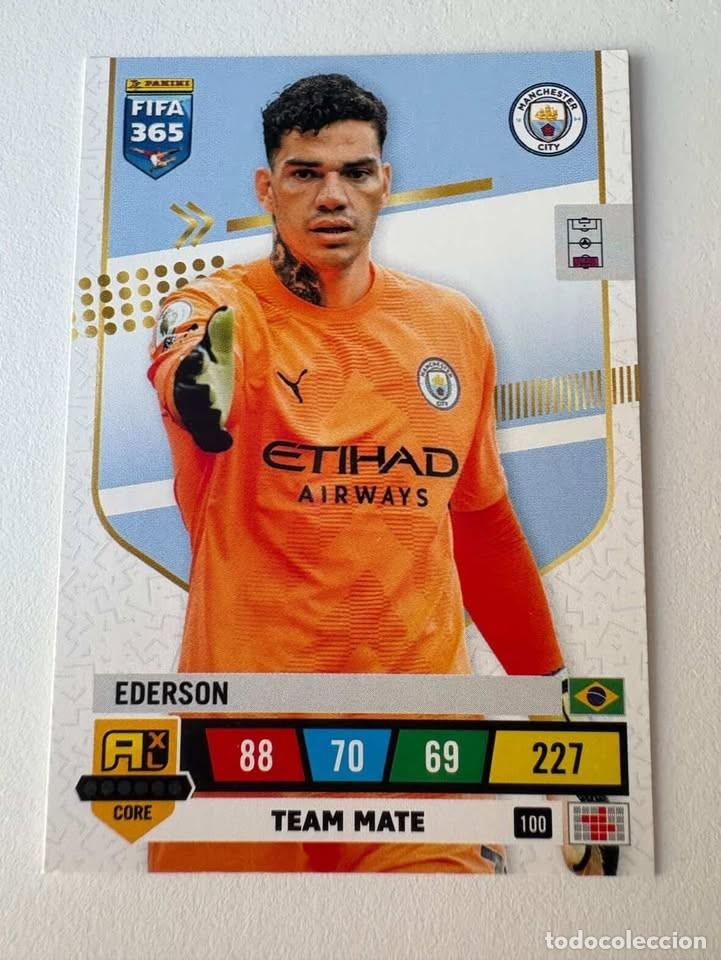 Figurine di Calcio: Carta Ederson Team Mate 100 Manchester City FIFA 365 Panini 2023