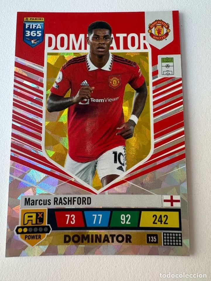 Cromos de Futebol: Carta Marcus Rashford Dominator Manchester United 135 FIFA 365 Panini 2023