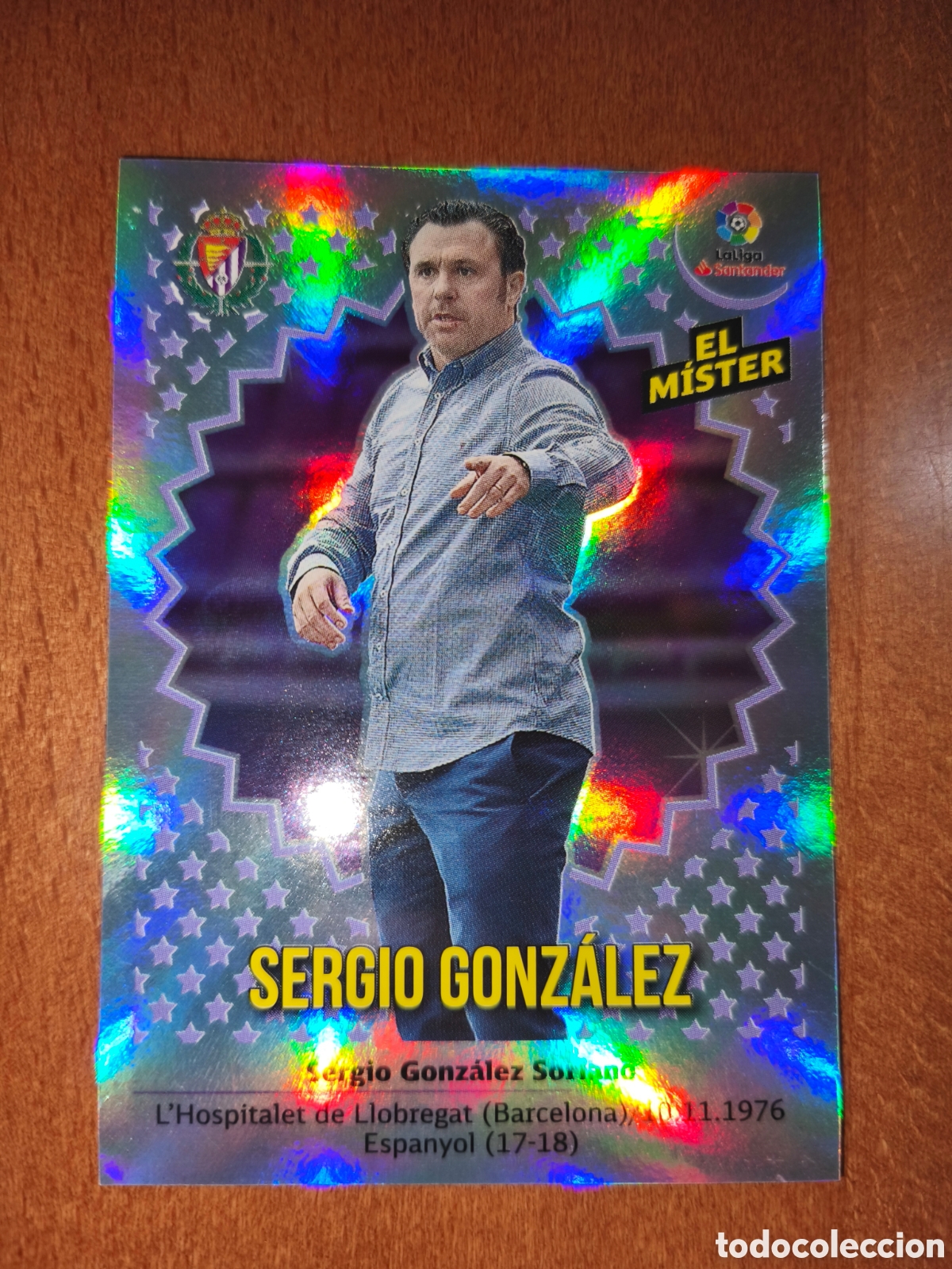 Cromos de Futebol: Sergio Gonz&aacute;lez ENTRENADOR n&deg;38 liga este 18/19 Real Valladolid