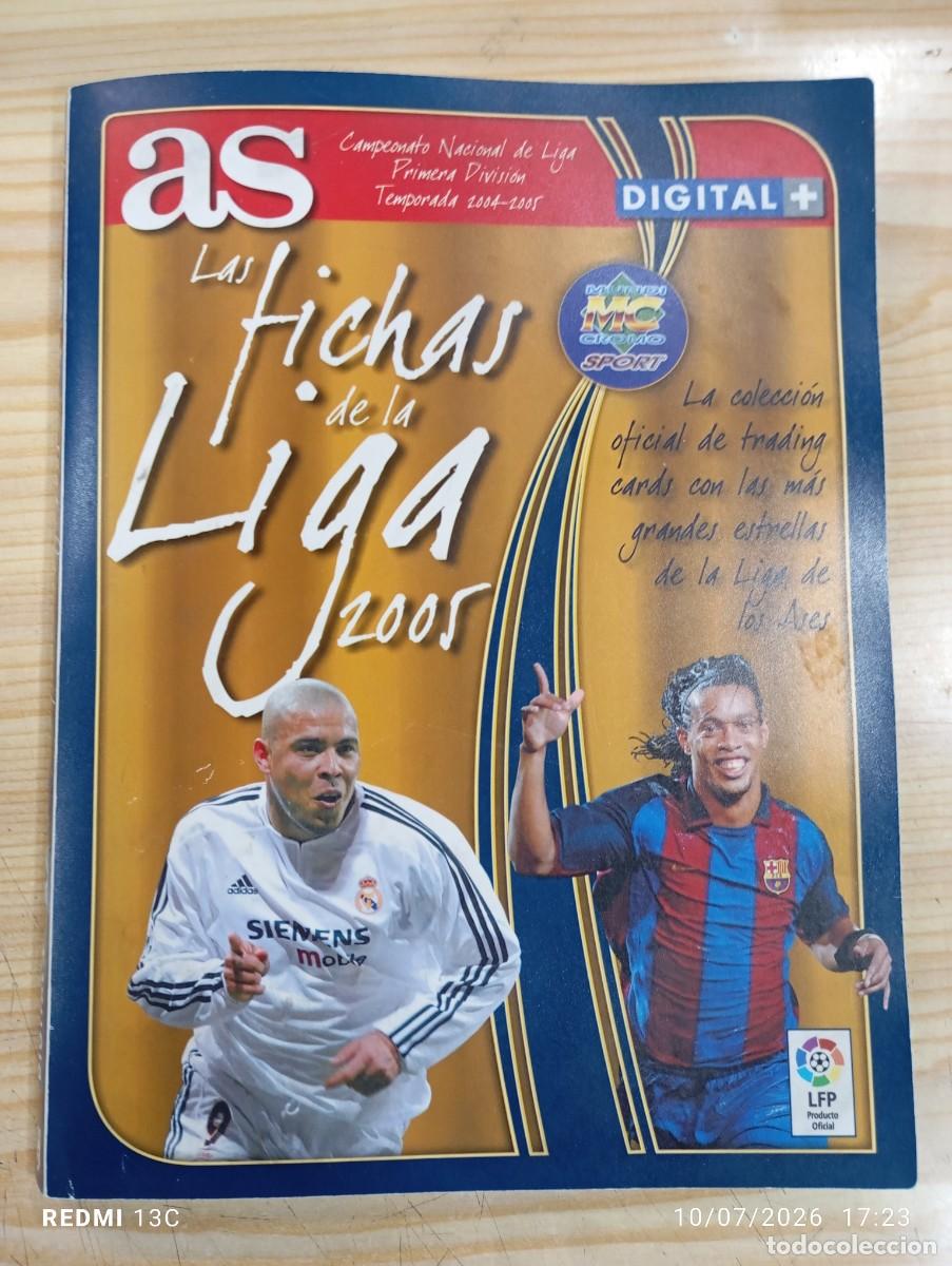 Cromos de f&uacute;tbol: ALBUM LAS FICHAS DE LA LIGA 2005 -