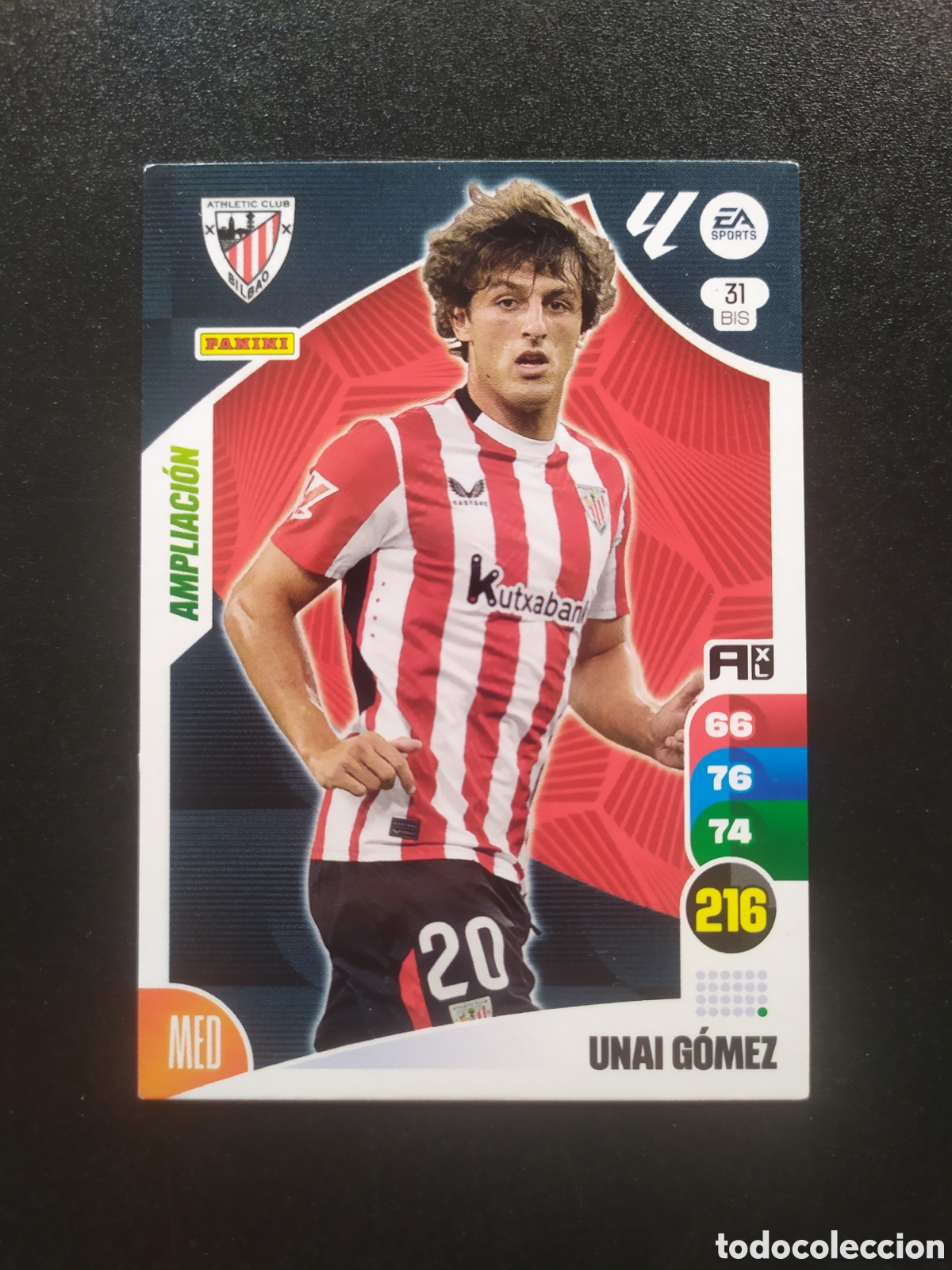 Cromos de f&uacute;tbol: Adrenalyn 2024 2025 24 25 panini Unai G&oacute;mez ampliaci&oacute;n n&deg; 31 bis Athletic Bilbao