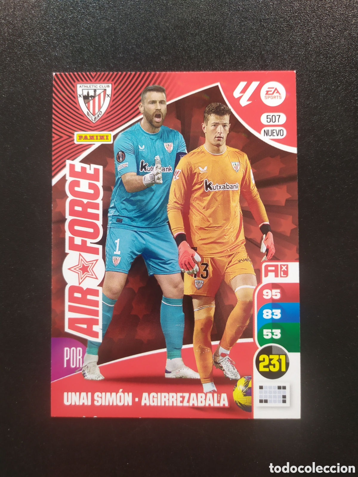 Cromos de f&uacute;tbol: Adrenalyn 2024 2025 24 25 panini Unai Sim&oacute;n Agirrezabala nuevo Air force n&deg; 507 Athletic Bilbao