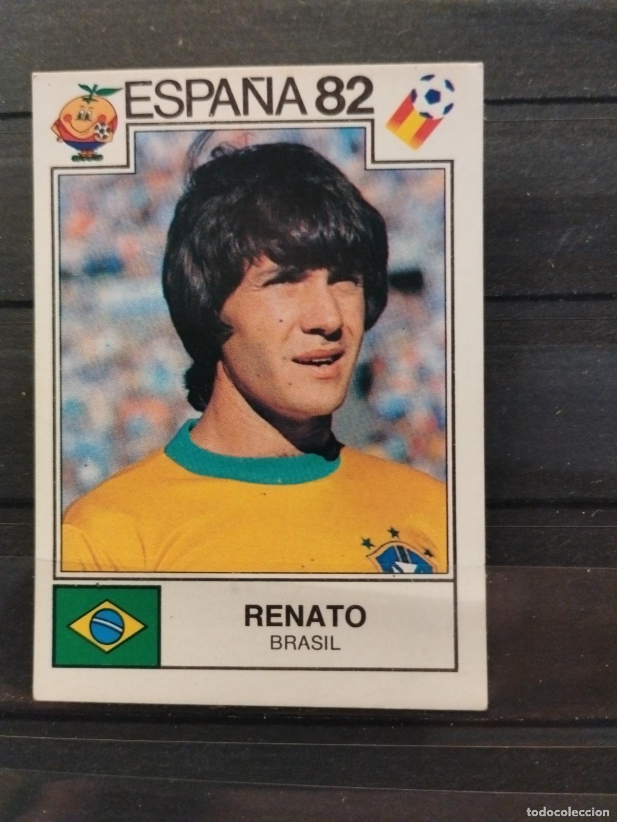 Cromos de f&uacute;tbol: MUNDIAL DE FUTBOL ESPA&Ntilde;A 82. PANINI. N&ordm; 376. RENATO. BRASIL.