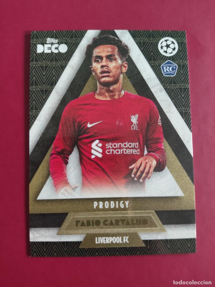 Cromos de f&uacute;tbol: FABIO CARVALHO PRODIGY LIVERPOOL RC ROOKIE DECO TOPPS 2022